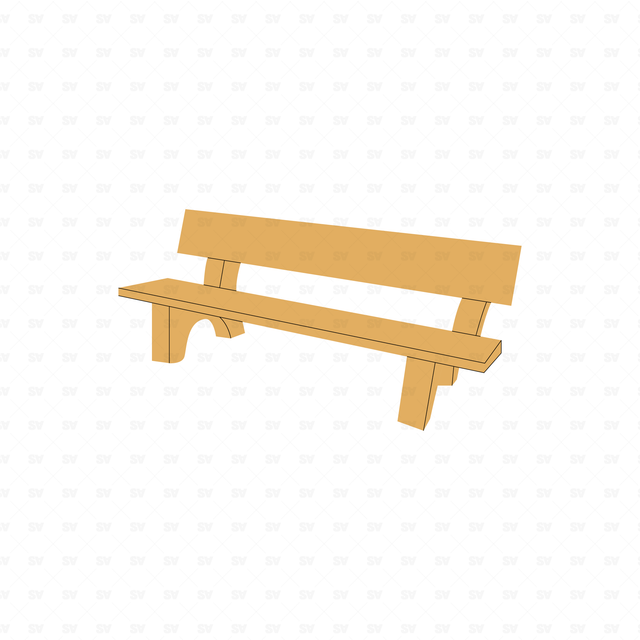flat vector bench png